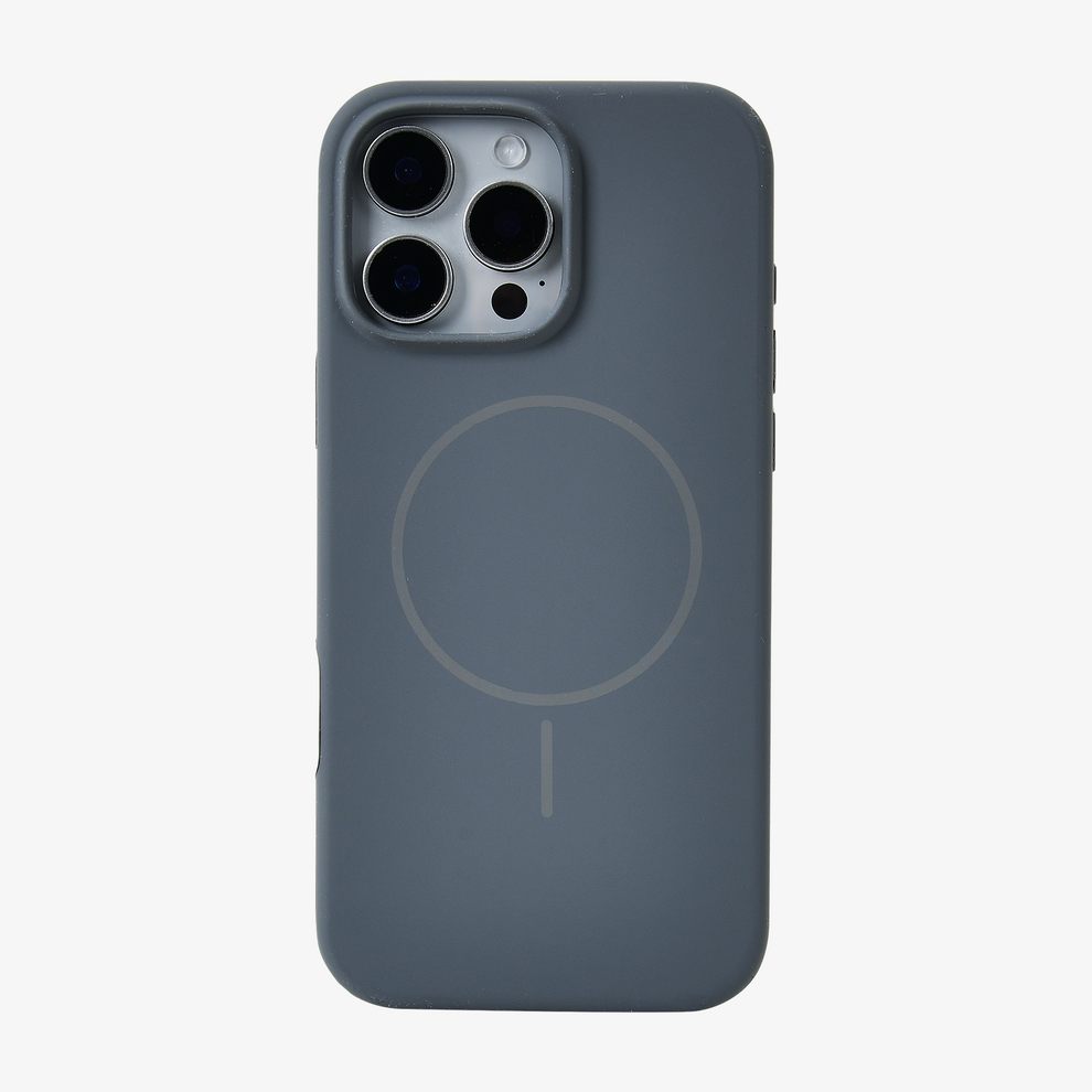 Anti Dust Magsafe Silicone Case - Iphone 16 pro Max ( Grey)